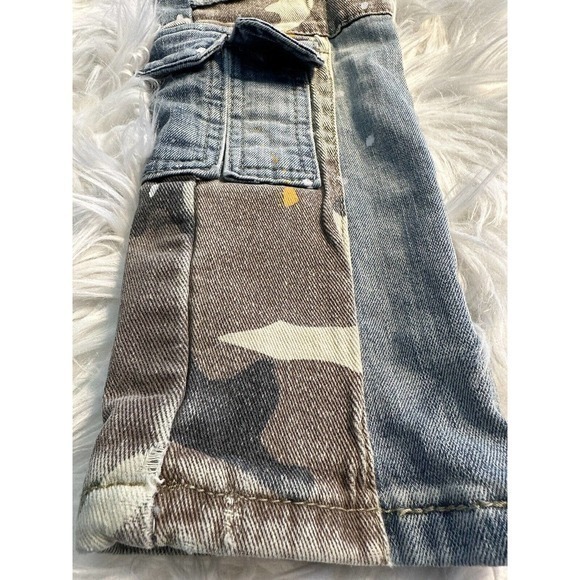 Waimea boys Blue Denim Camo Distressed Moto Skinny Fit Jeans‎ sz 6 Adjustable - Picture 3 of 9